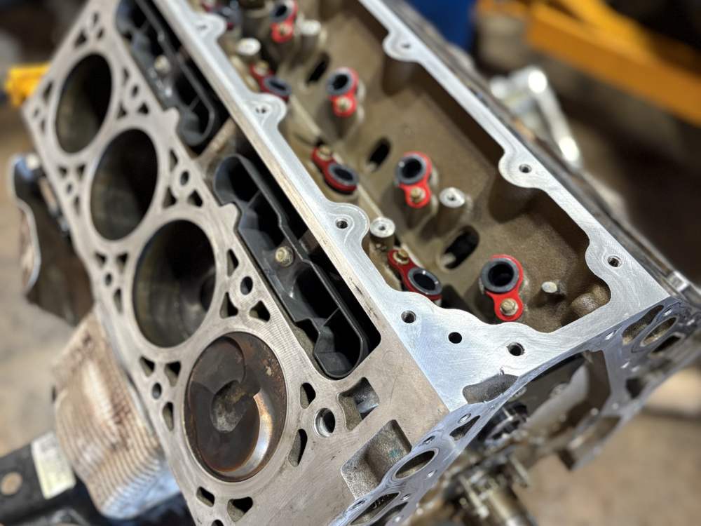 GM V8 lifter valley open during camshaft and lifter replacement in North Little Rock, Arkansas